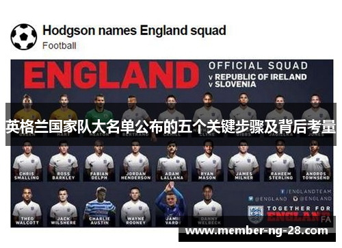 英格兰国家队大名单公布的五个关键步骤及背后考量 英格兰国家队大名单公布的五个关键步骤及背后考量